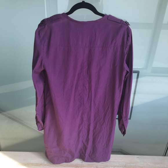 Purple Burberry Sleeve Dress - Picture 2 of 4